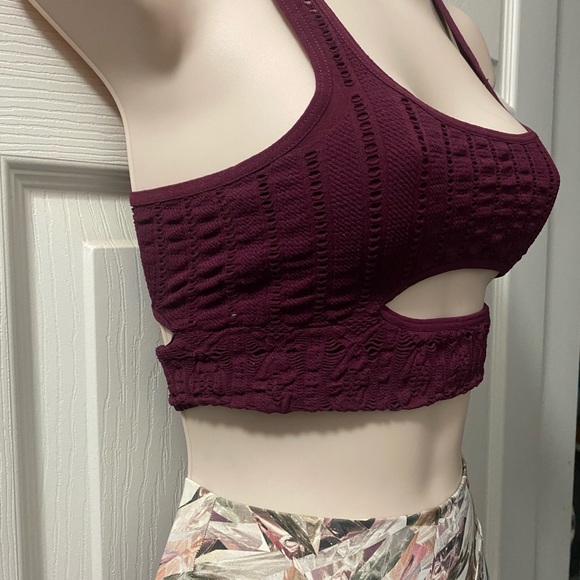 Free people maroon top/bra size xs/s - Picture 2 of 5